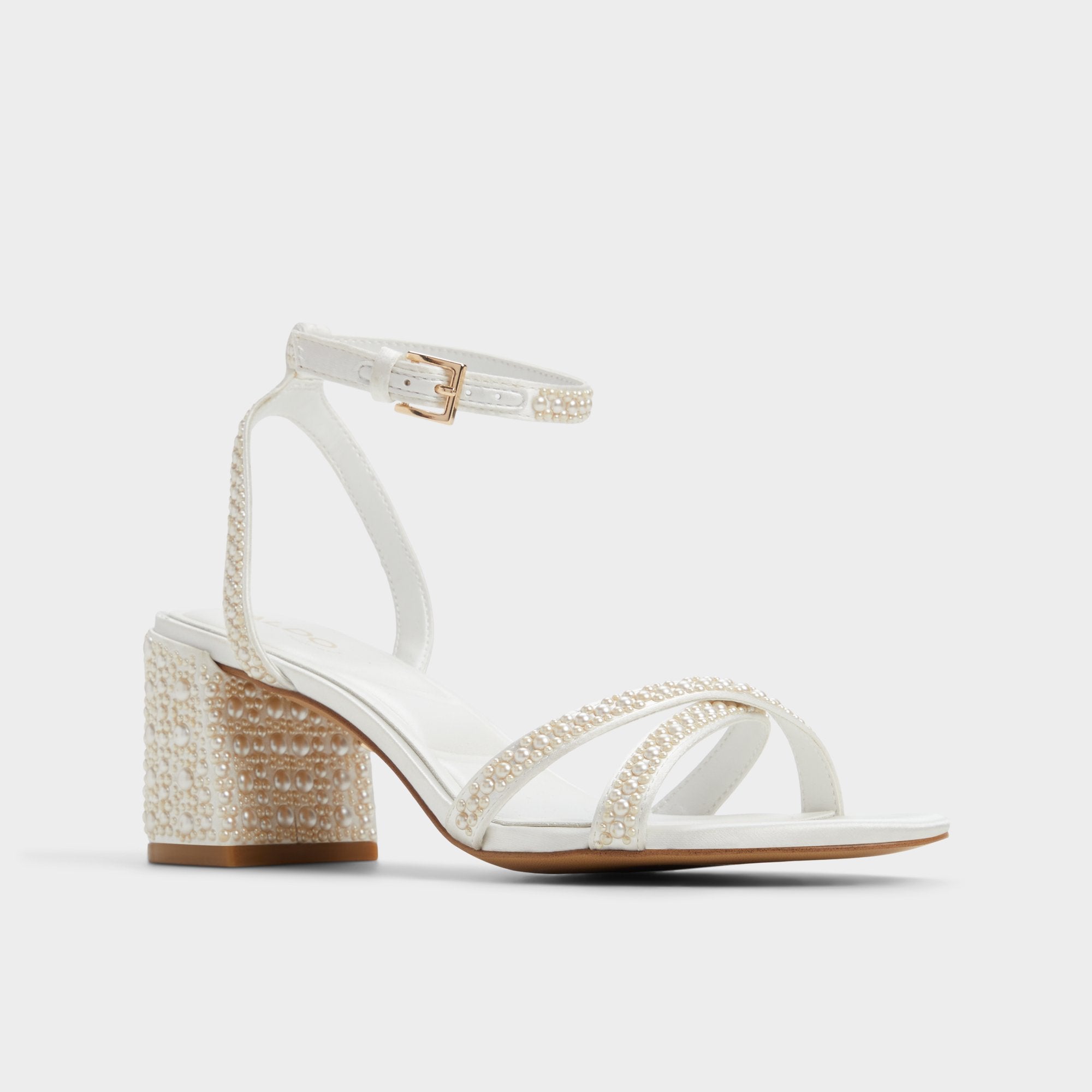 Bouclettie Other White Women's Block heels - Strappy heeled sandal, Block heel | Aldo sale
