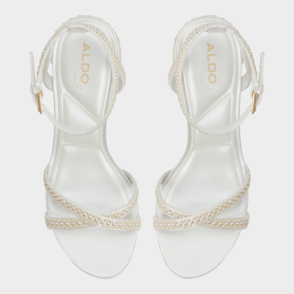 Bouclettie Other White Women's Block heels - Strappy heeled sandal, Block heel | Aldo sale