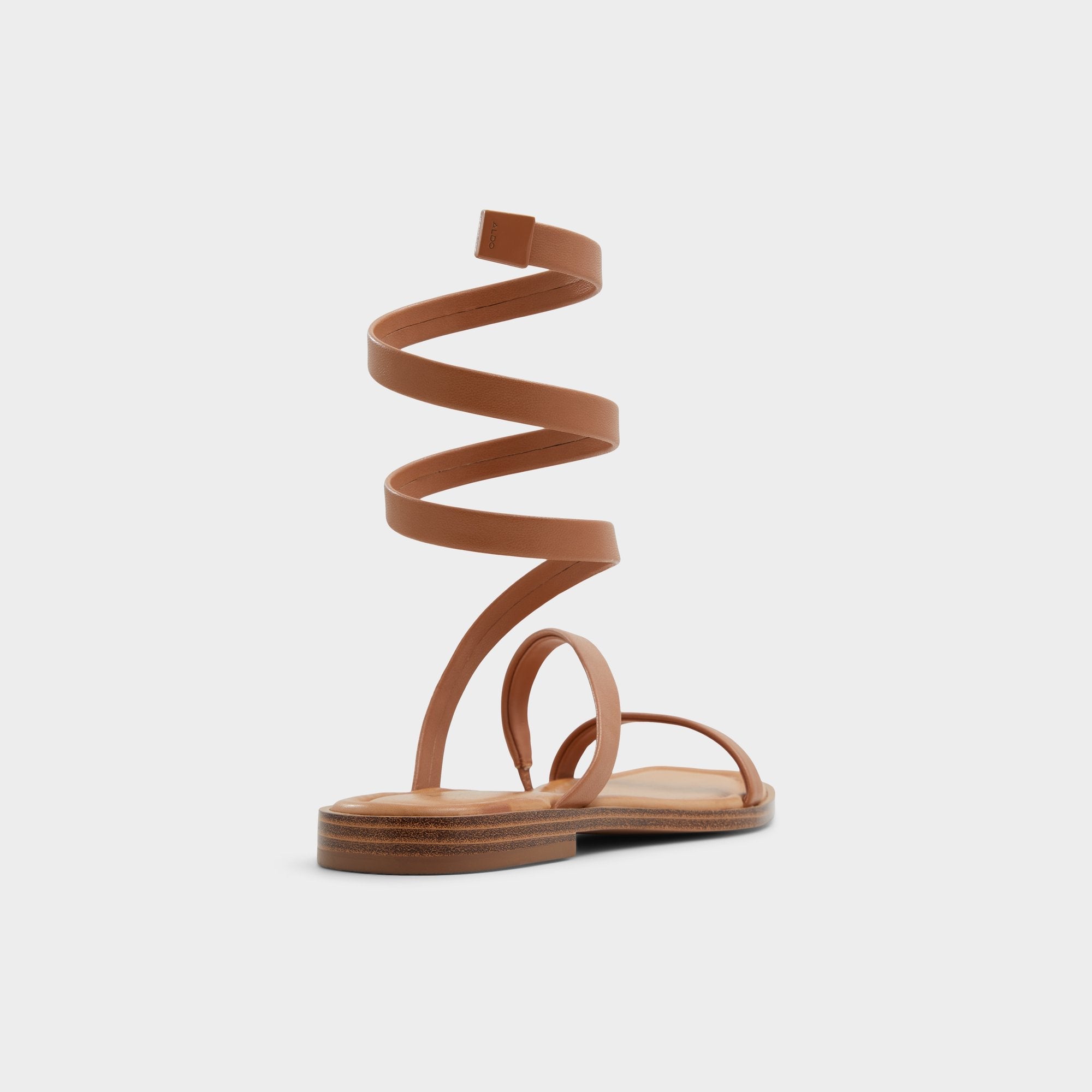 Spinella in Medium Brown - Strappy flat sandal | Aldo for sale