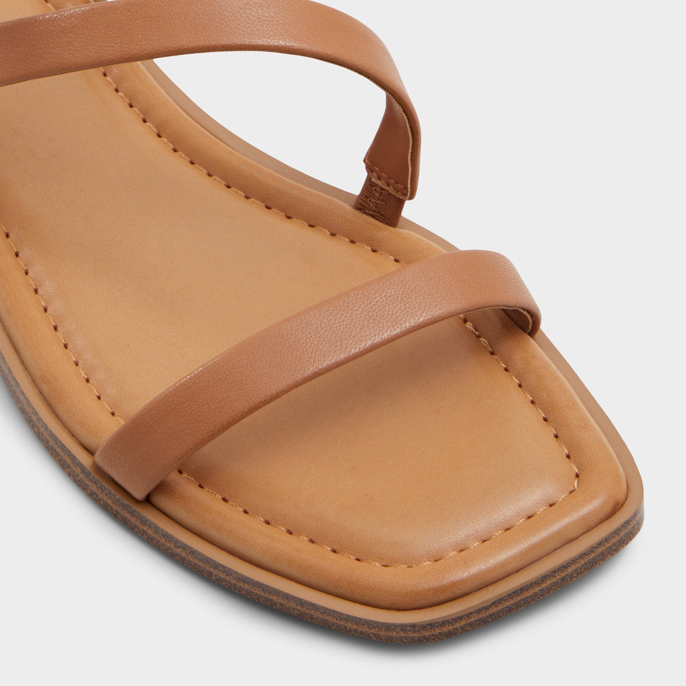 Spinella in Medium Brown - Strappy flat sandal | Aldo for sale