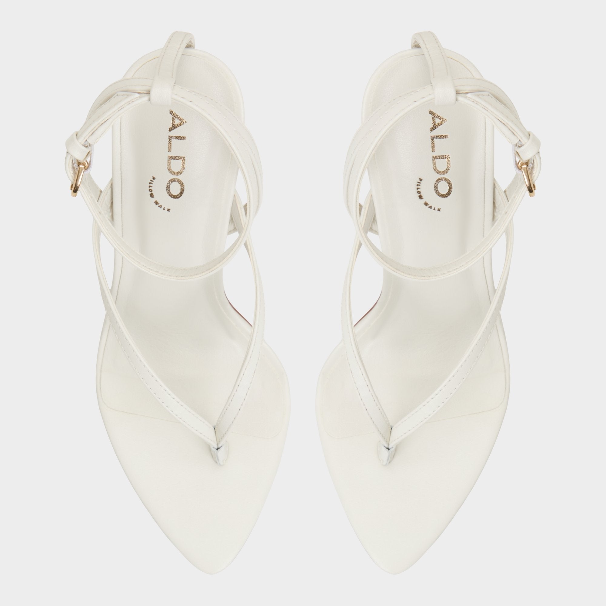 Abyfindley White/Bone Women's Strappy sandals - Heeled flip flop | Aldo online