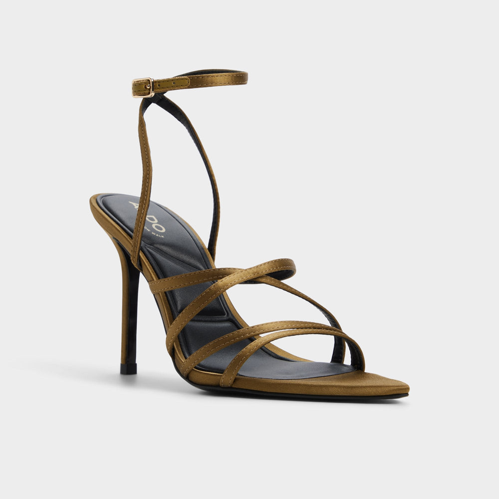 Solania Other Green Women's Strappy sandals - Strappy heeled sandal, Stiletto heel | Aldo sale