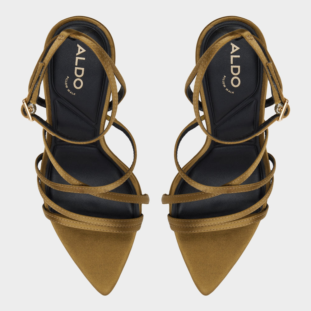 Solania Other Green Women's Strappy sandals - Strappy heeled sandal, Stiletto heel | Aldo sale