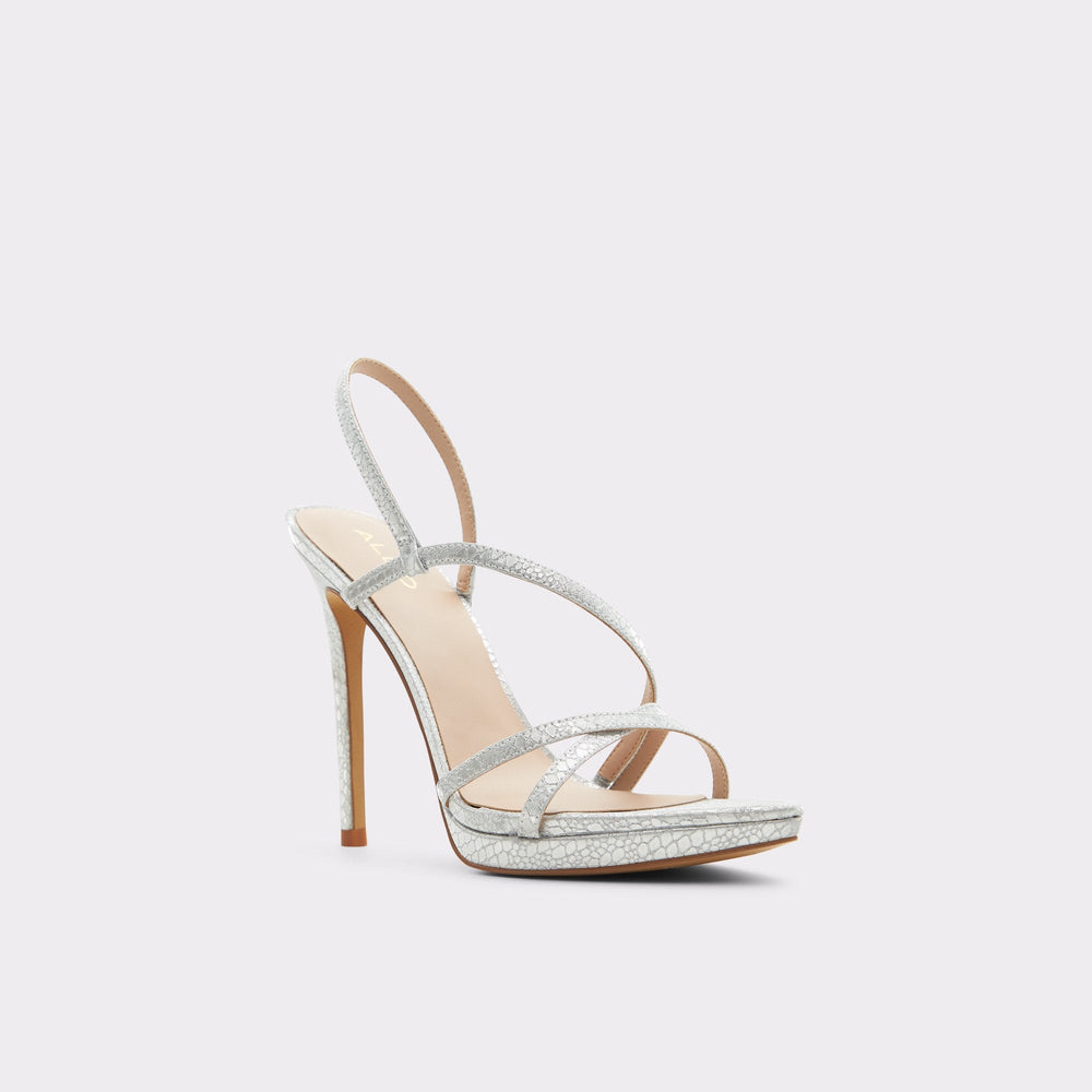Resurge in Silver - Strappy stiletto sandal, Stiletto heel | Aldo on sale
