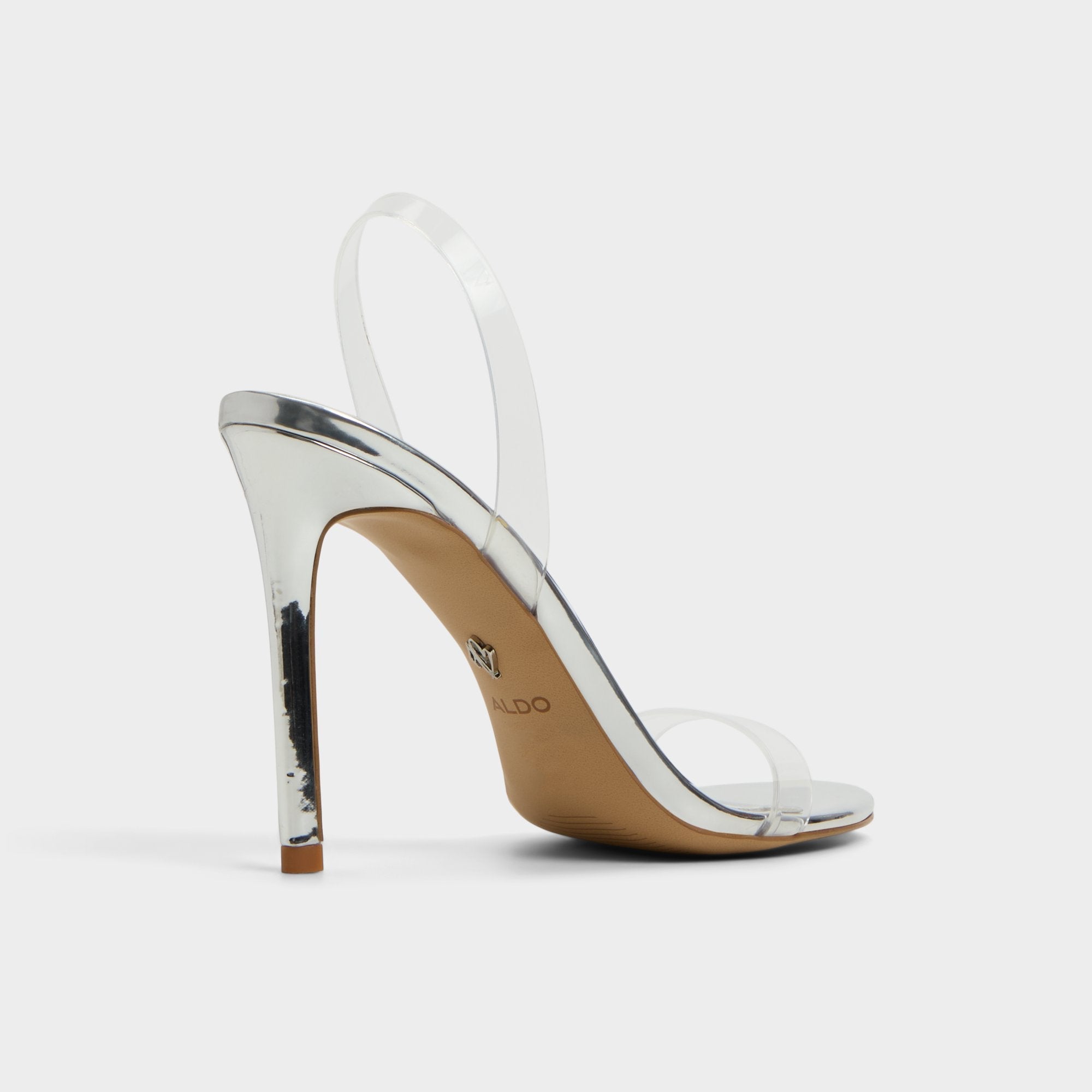 Quinilynn Silver Women's Iridescent metallics - Strappy heeled sandal, Stiletto heel | Aldo discount