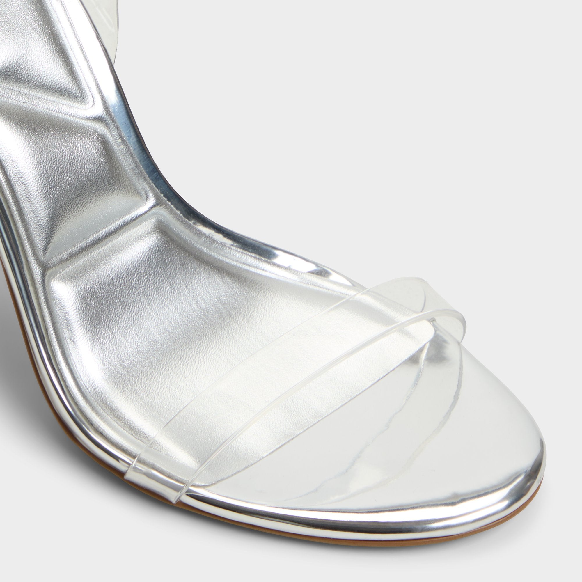 Quinilynn Silver Women's Iridescent metallics - Strappy heeled sandal, Stiletto heel | Aldo discount