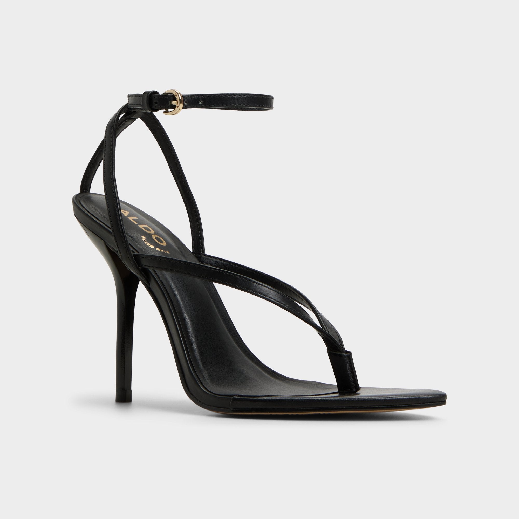 Abyfindley Black Women's Strappy sandals - Heeled flip flop, Stiletto heel | Aldo on sale