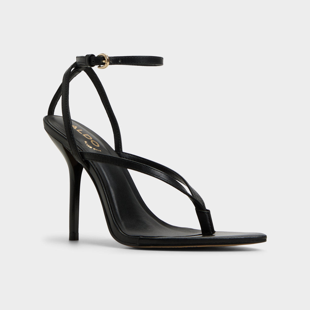 Abyfindley Black Women's Strappy sandals - Heeled flip flop, Stiletto heel | Aldo on sale