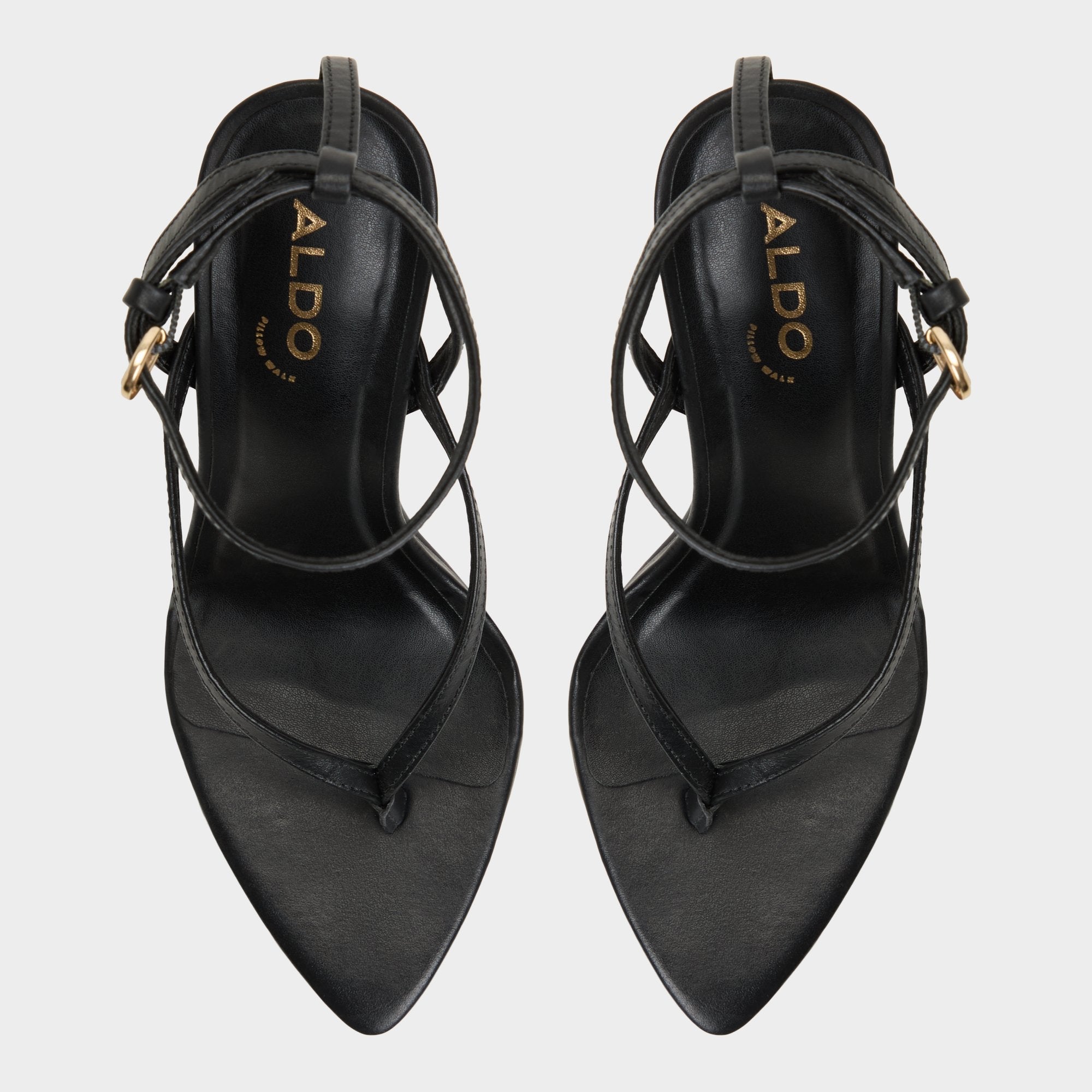 Abyfindley Black Women's Strappy sandals - Heeled flip flop, Stiletto heel | Aldo on sale