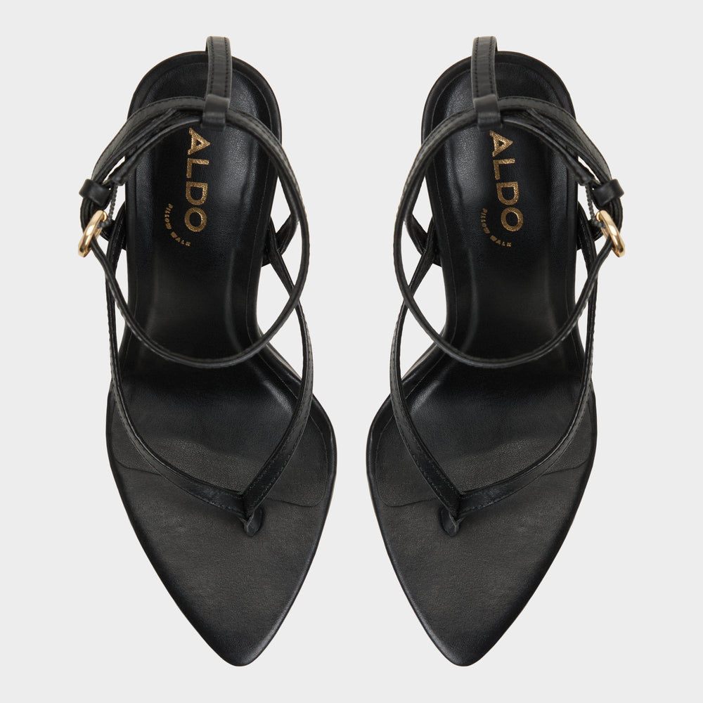 Abyfindley Black Women's Strappy sandals - Heeled flip flop, Stiletto heel | Aldo on sale