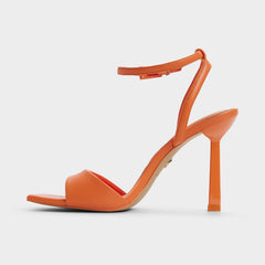 Illustrious Medium Orange Women's Strappy Heels - Strappy heeled sandal, Stiletto heel | Aldo for sale