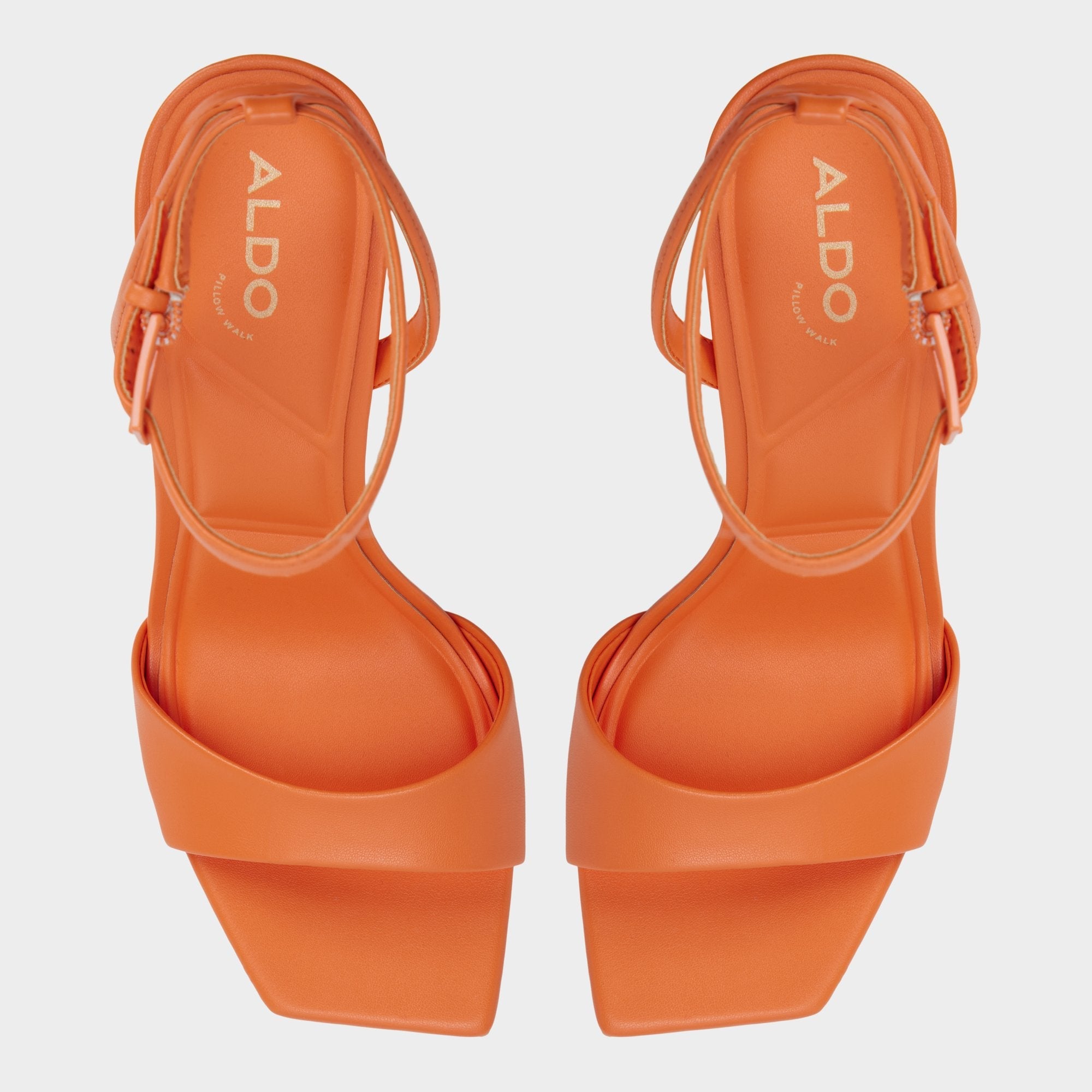 Illustrious Medium Orange Women's Strappy Heels - Strappy heeled sandal, Stiletto heel | Aldo for sale