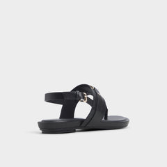 Taylen Black Women's Footbed sandals - T-strap sandal | Aldo online