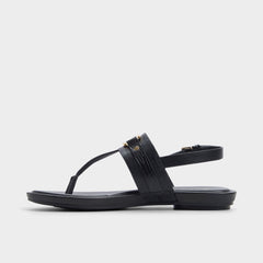 Taylen Black Women's Footbed sandals - T-strap sandal | Aldo online