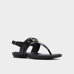 Taylen Black Women's Footbed sandals - T-strap sandal | Aldo online
