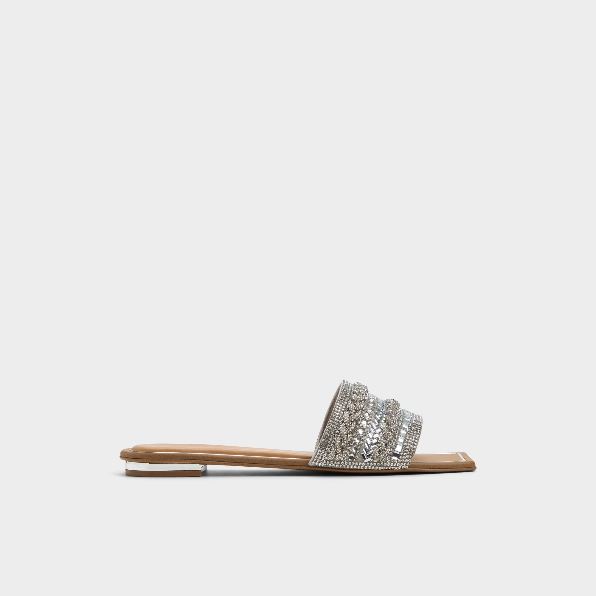 Navalia Silver Women's Flats - Slide sandal | Aldo discount