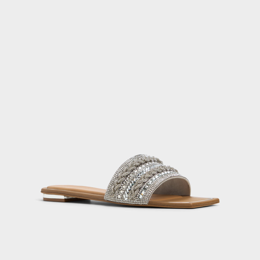 Navalia Silver Women's Flats - Slide sandal | Aldo discount
