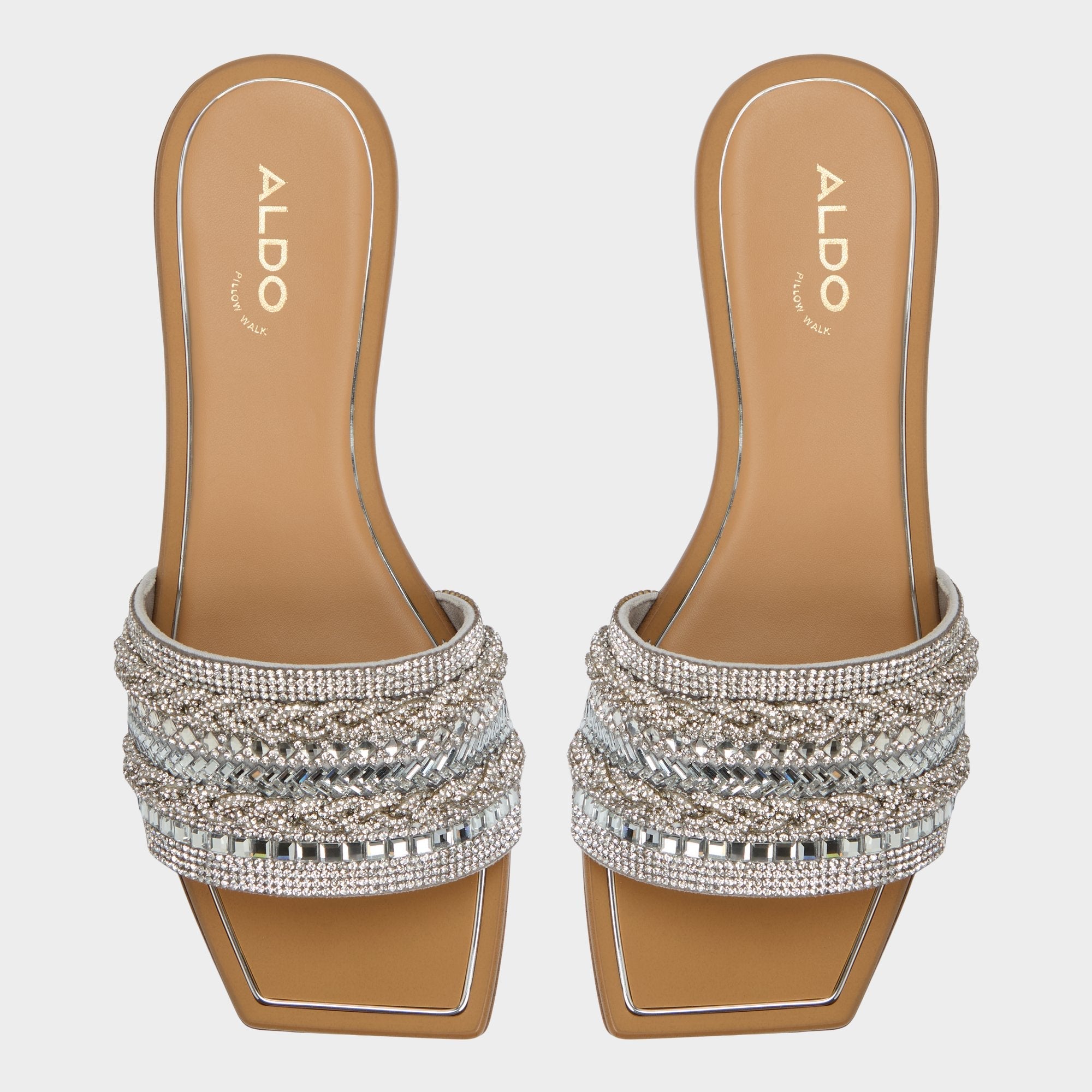 Navalia Silver Women's Flats - Slide sandal | Aldo discount