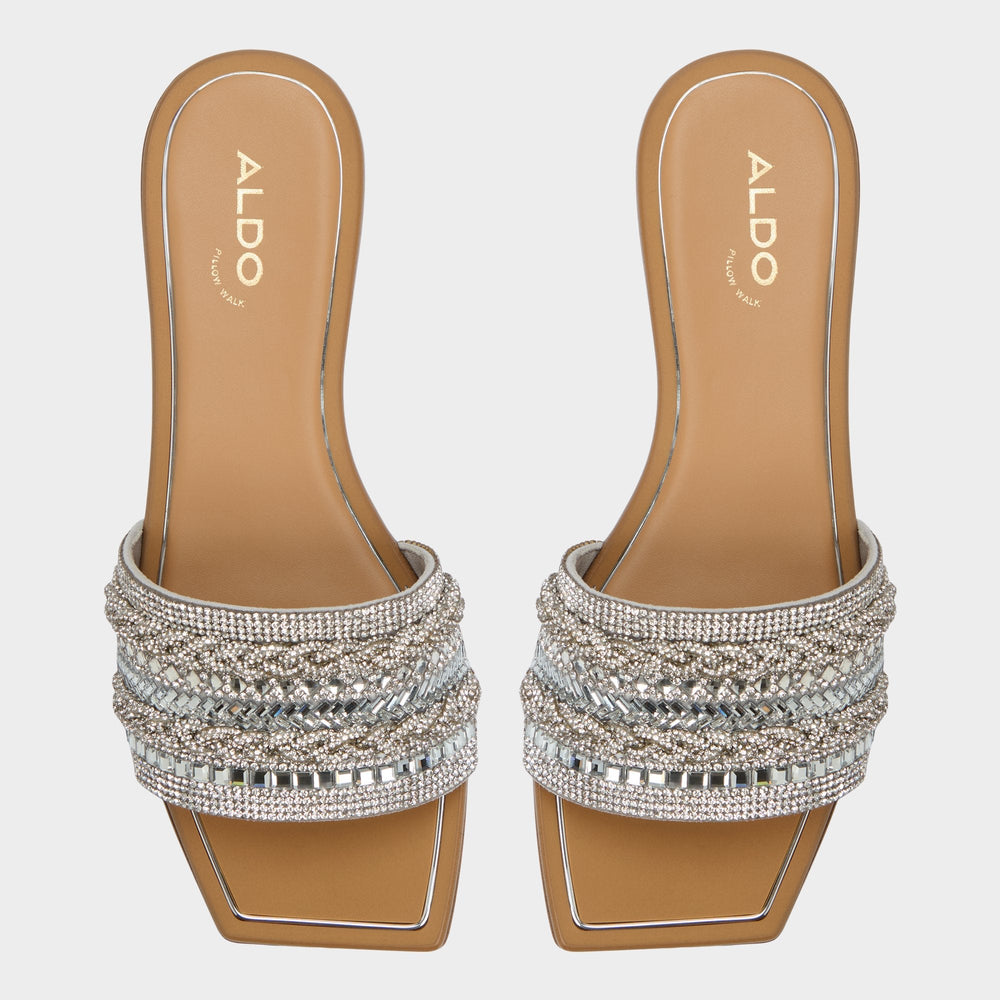 Navalia Silver Women's Flats - Slide sandal | Aldo discount