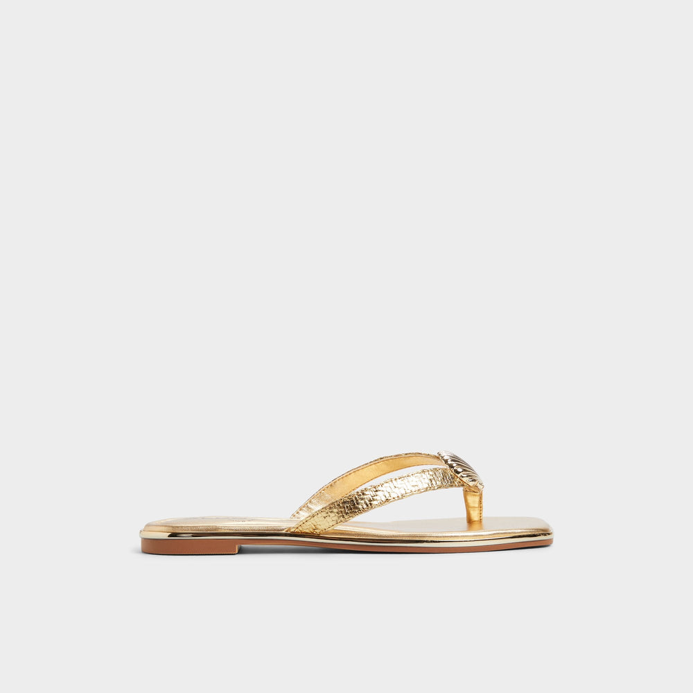 Conchiglia Gold Women's Flats - Flip flop | Aldo for sale