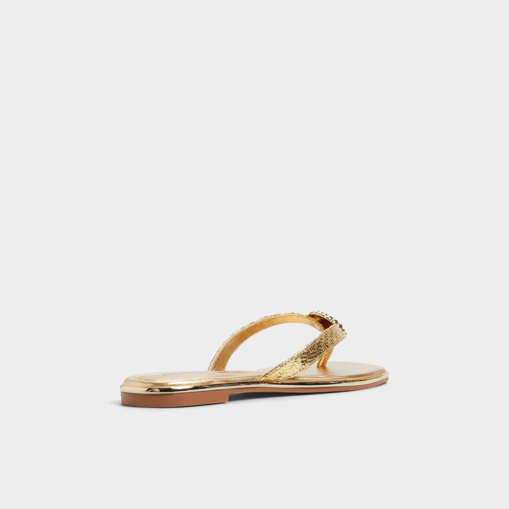 Conchiglia Gold Women's Flats - Flip flop | Aldo for sale