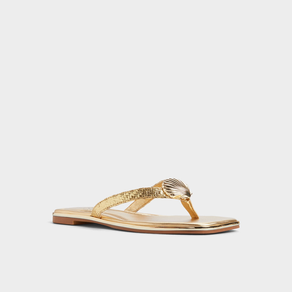 Conchiglia Gold Women's Flats - Flip flop | Aldo for sale