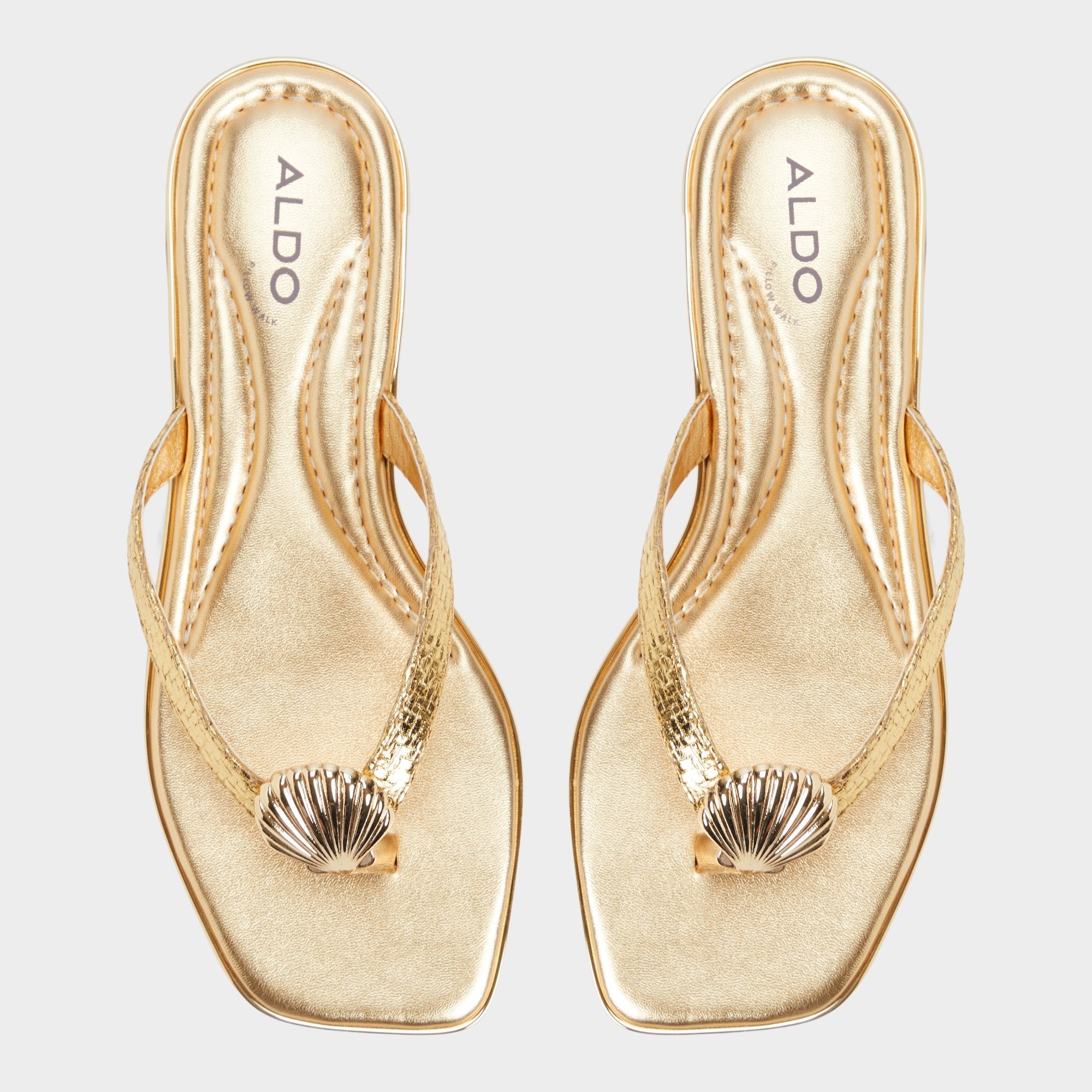 Conchiglia Gold Women's Flats - Flip flop | Aldo for sale