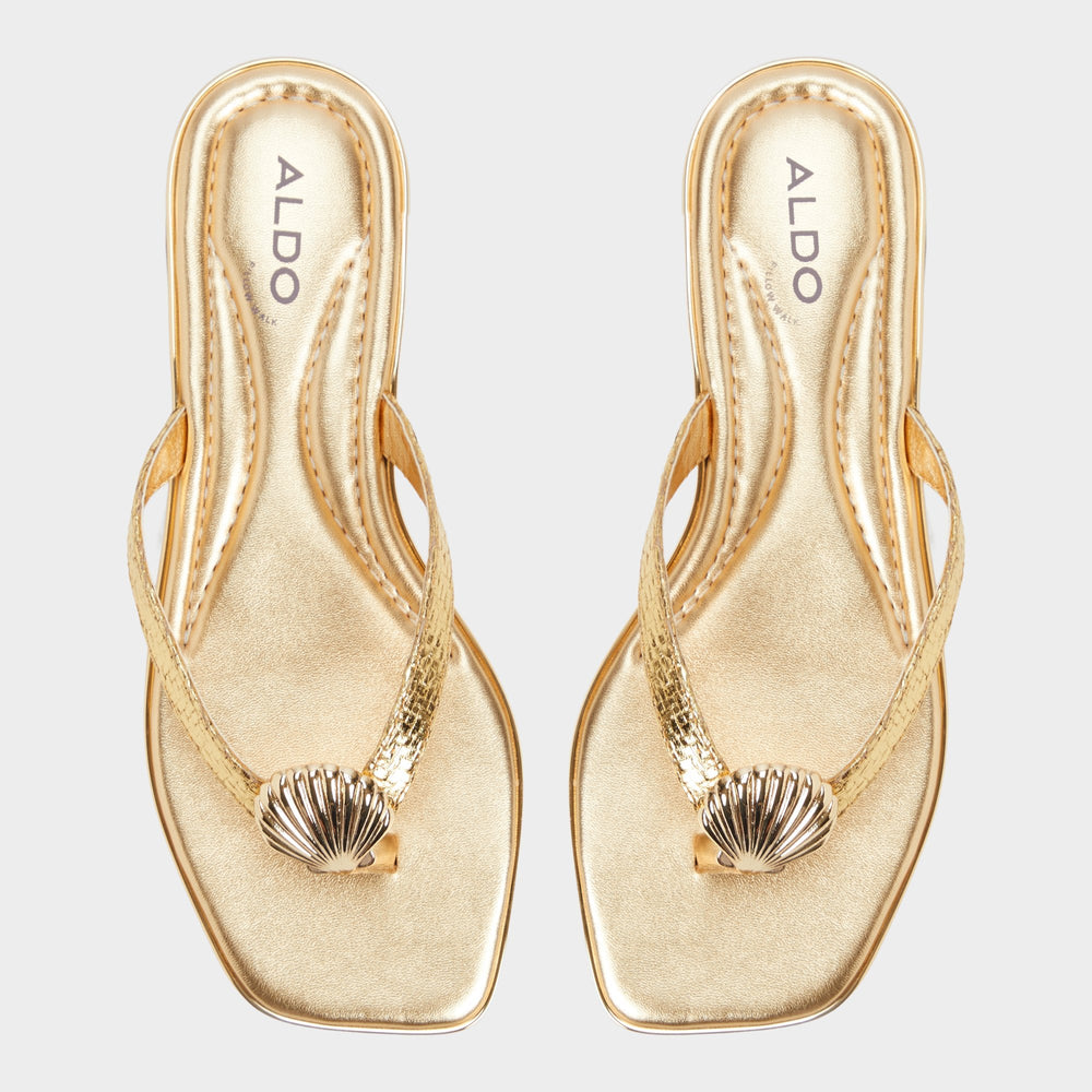 Conchiglia Gold Women's Flats - Flip flop | Aldo for sale