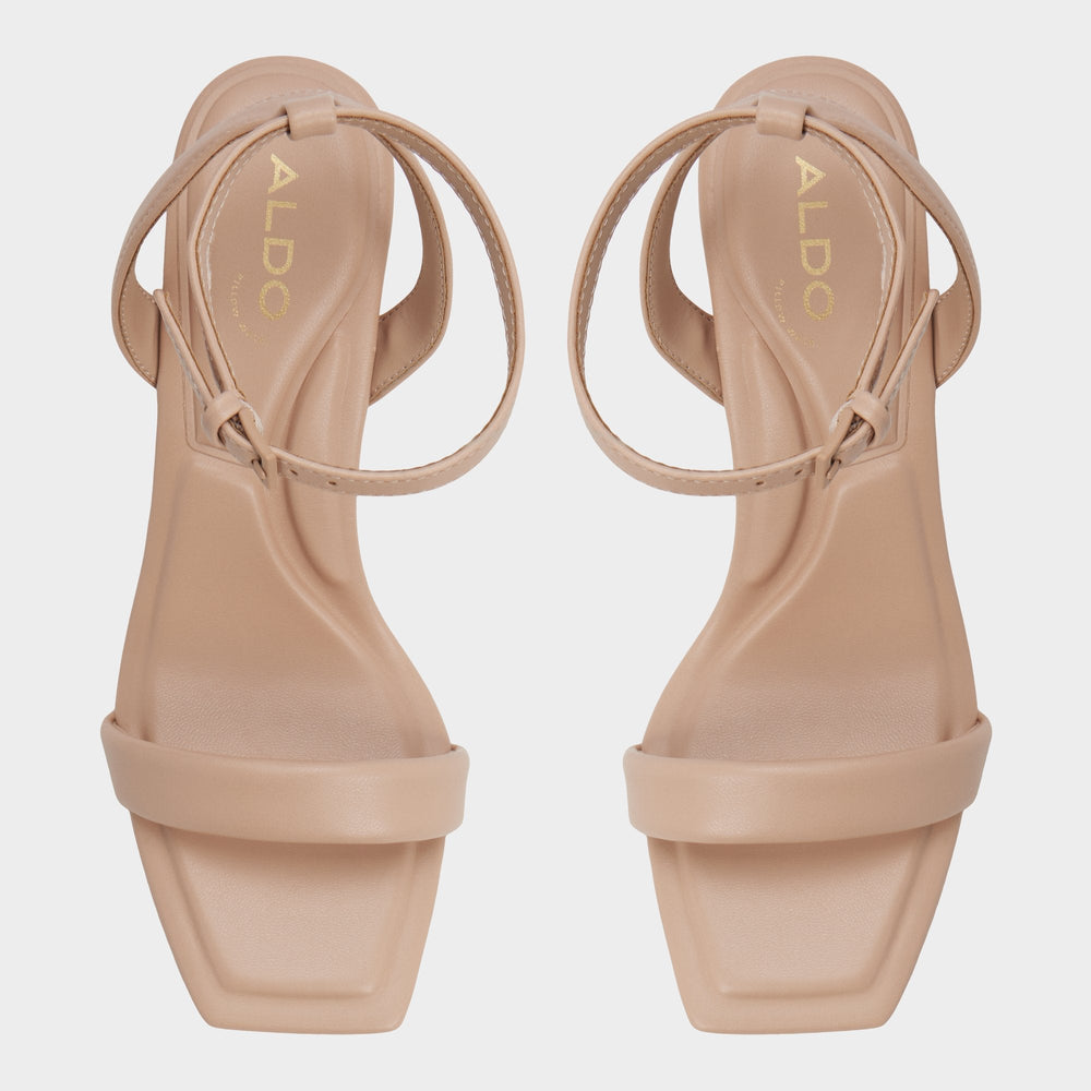 Aurorai Bone Women's Strappy sandals - Strappy heeled sandal, Block heel | Aldo online