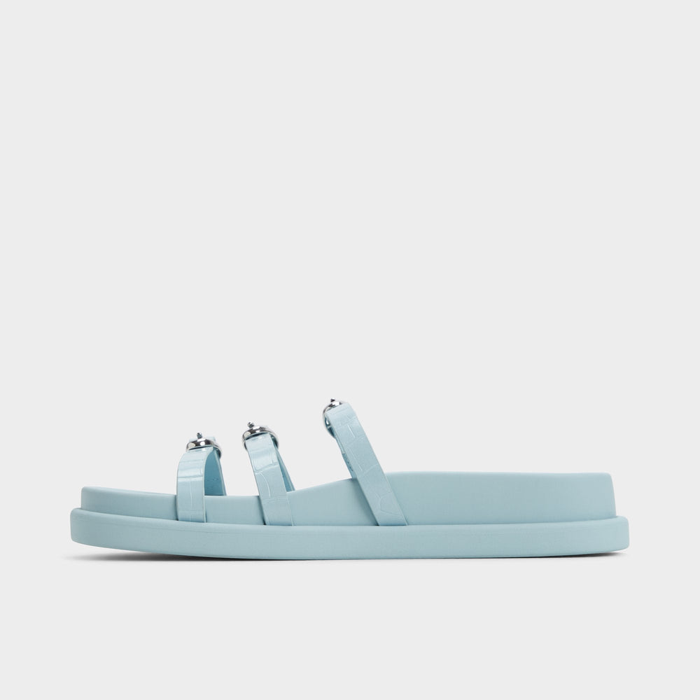 Zephyra Pastel Blue Women's Footbed sandals - Footbed sandal | Aldo discount