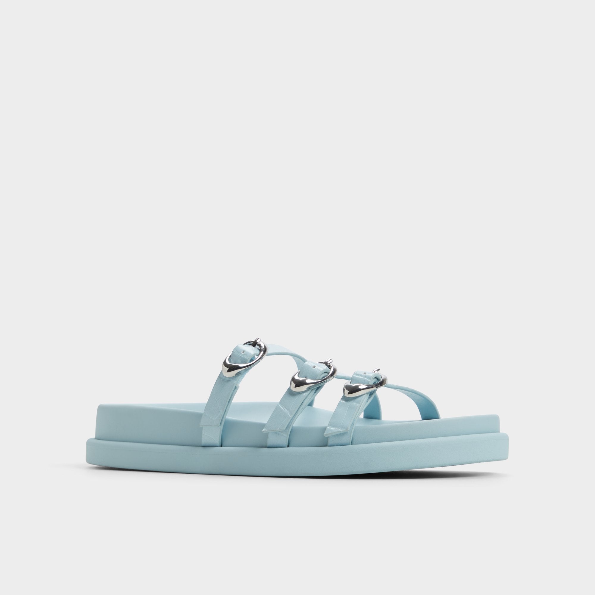 Zephyra Pastel Blue Women's Footbed sandals - Footbed sandal | Aldo discount