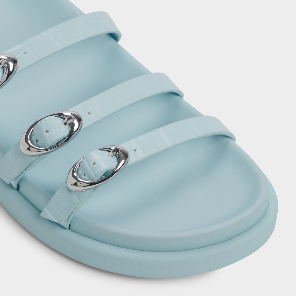 Zephyra Pastel Blue Women's Footbed sandals - Footbed sandal | Aldo discount