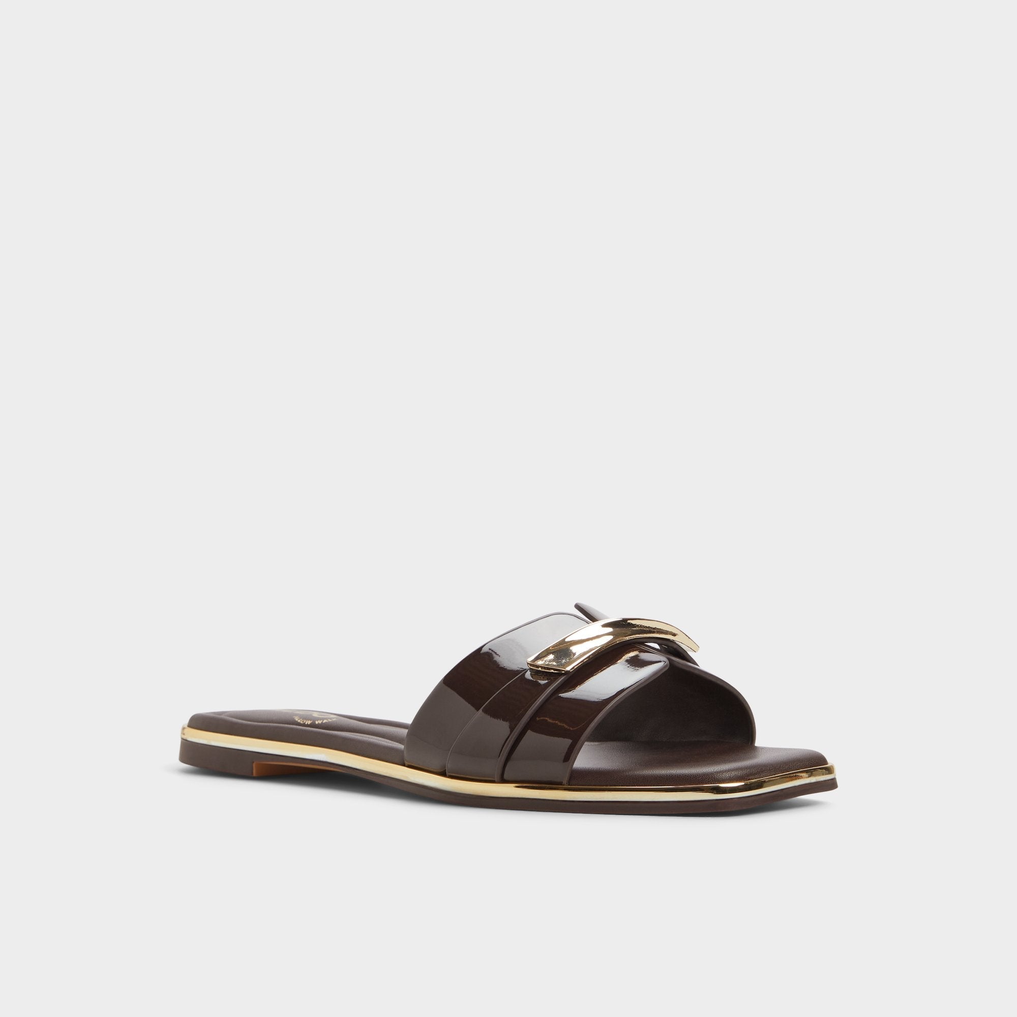 Darlina Medium Brown Women's Flats - Slide sandal | Aldo outlet