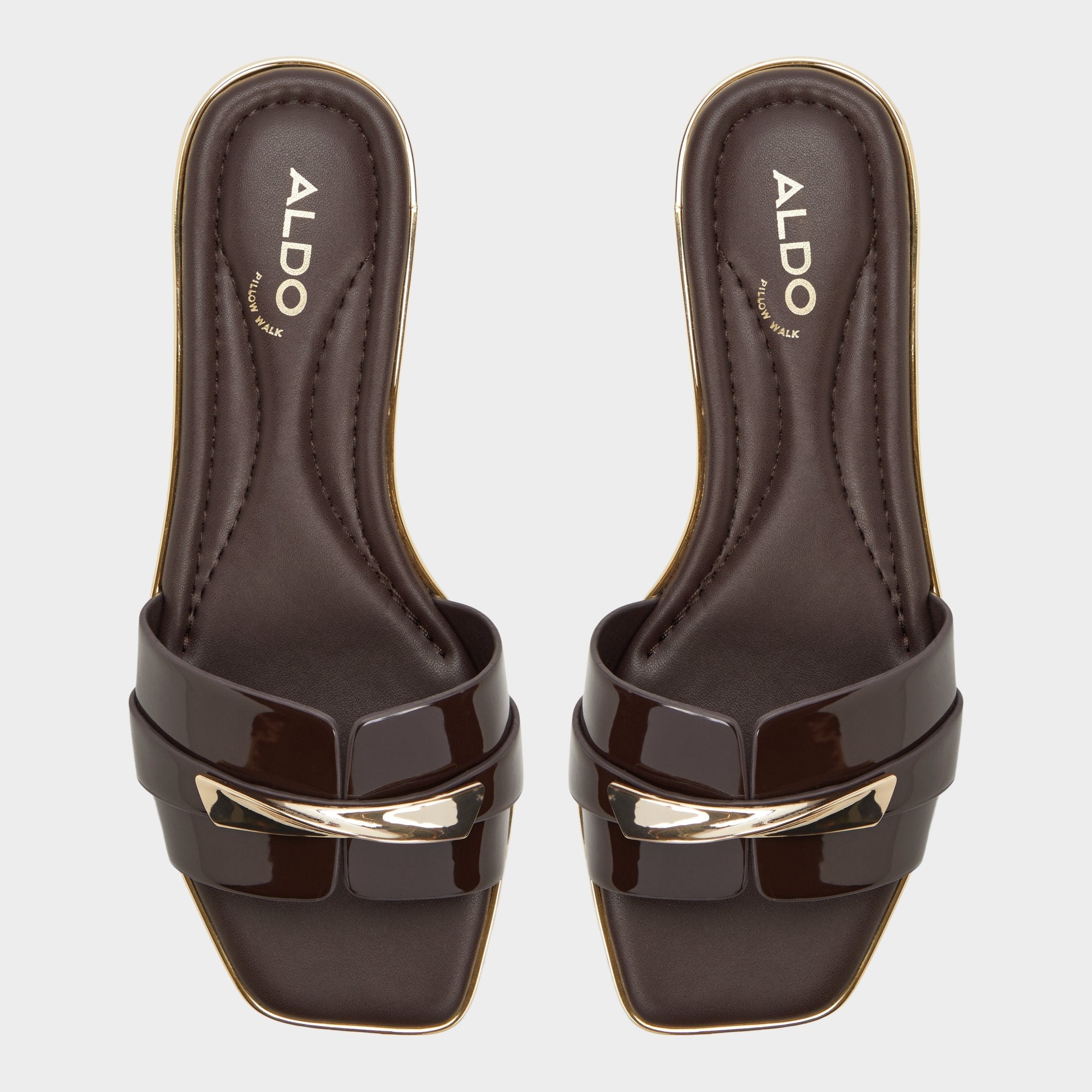 Darlina Medium Brown Women's Flats - Slide sandal | Aldo outlet
