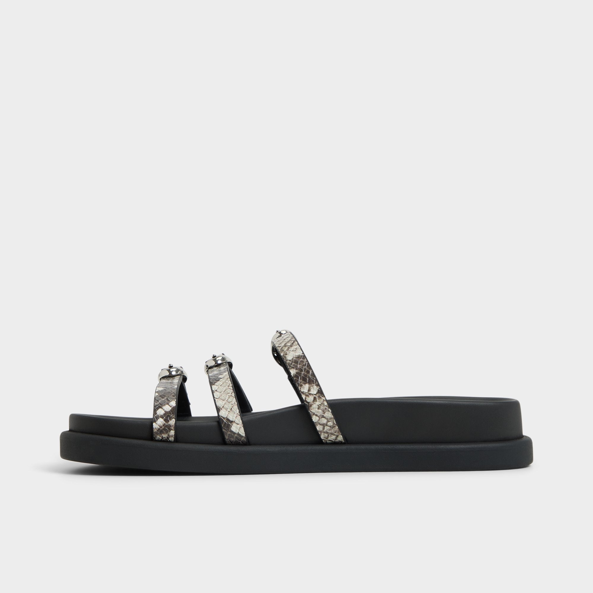 Zephyra White/Black Women's Footbed sandals - Footbed sandal | Aldo sale