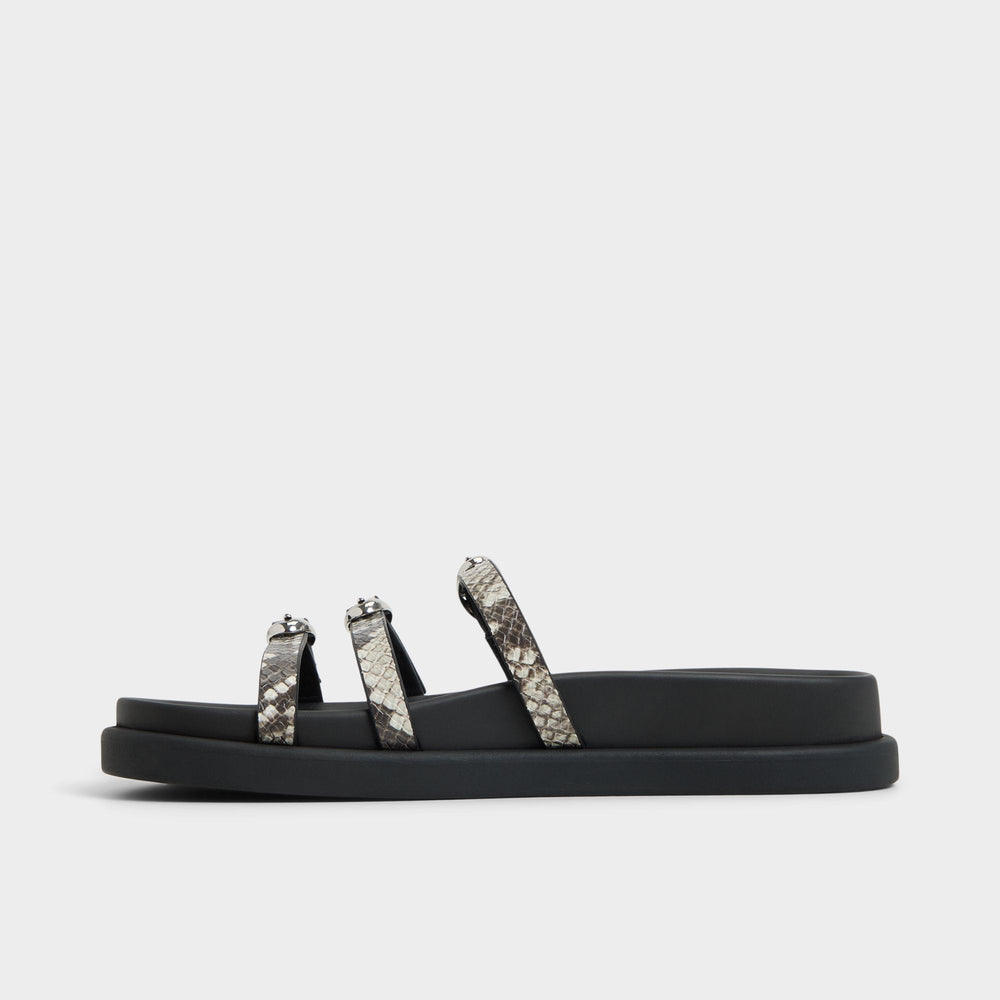 Zephyra White/Black Women's Footbed sandals - Footbed sandal | Aldo sale