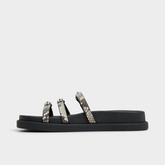 Zephyra White/Black Women's Footbed sandals - Footbed sandal | Aldo sale
