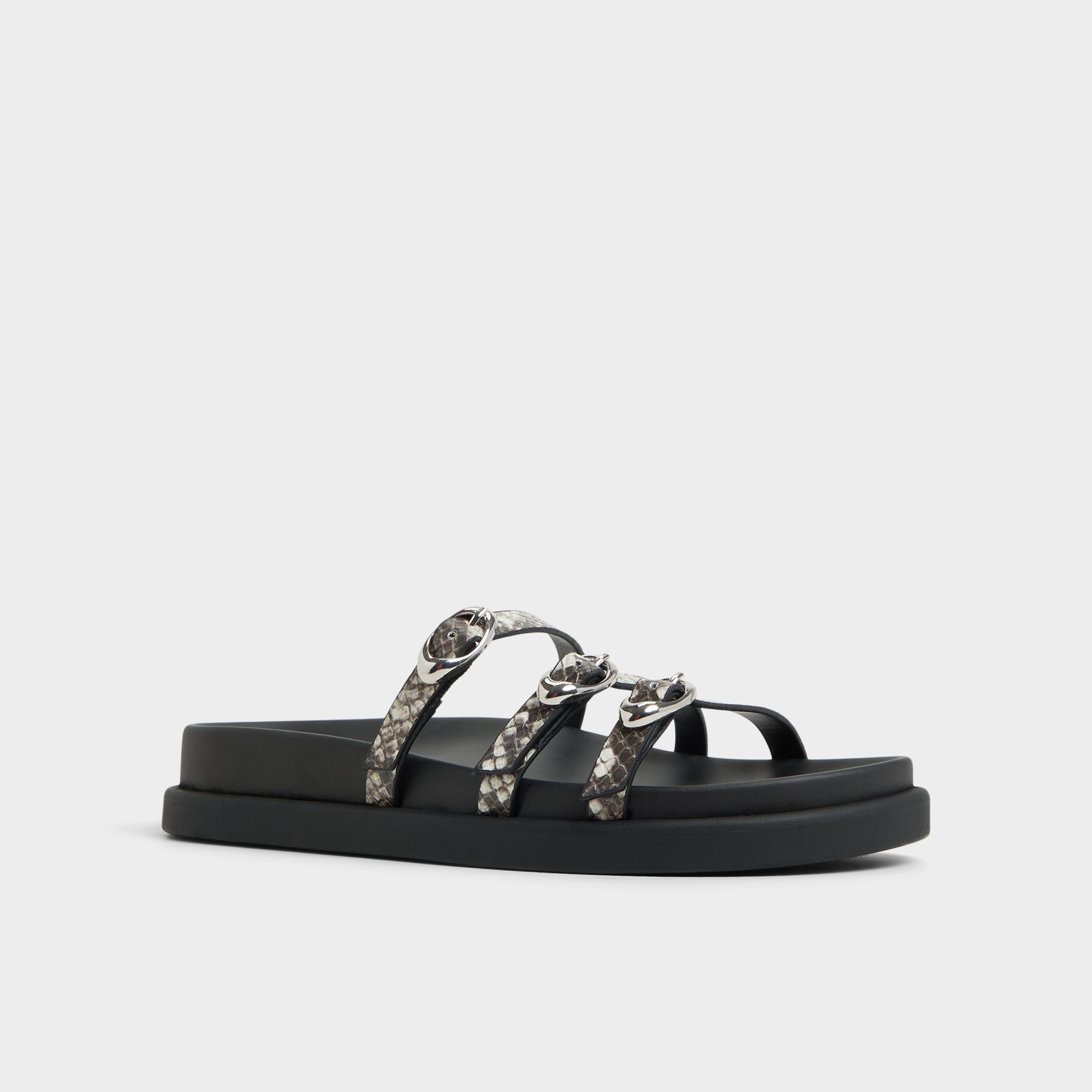Zephyra White/Black Women's Footbed sandals - Footbed sandal | Aldo sale