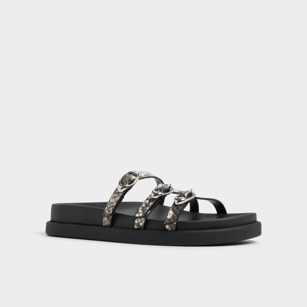 Zephyra White/Black Women's Footbed sandals - Footbed sandal | Aldo sale