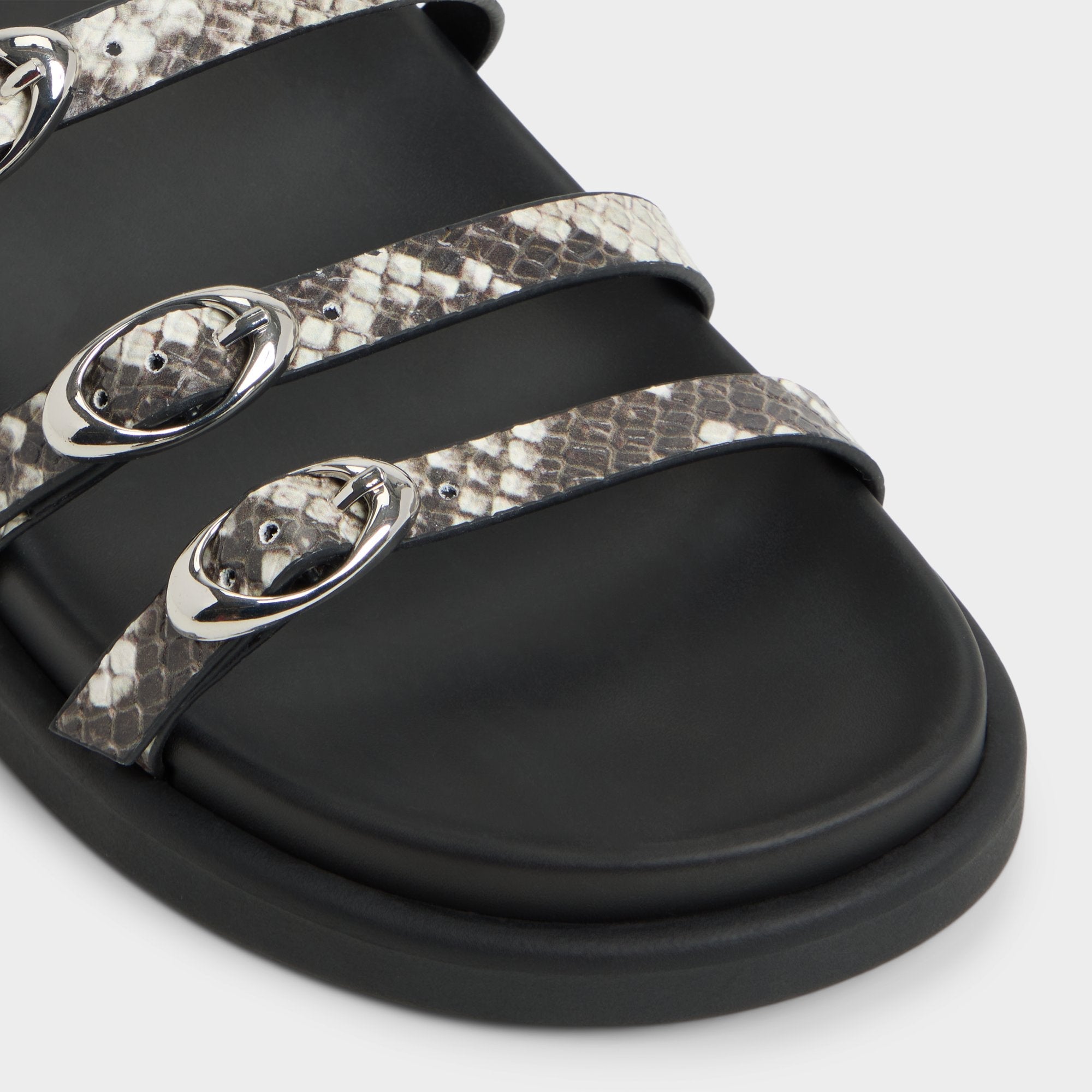 Zephyra White/Black Women's Footbed sandals - Footbed sandal | Aldo sale