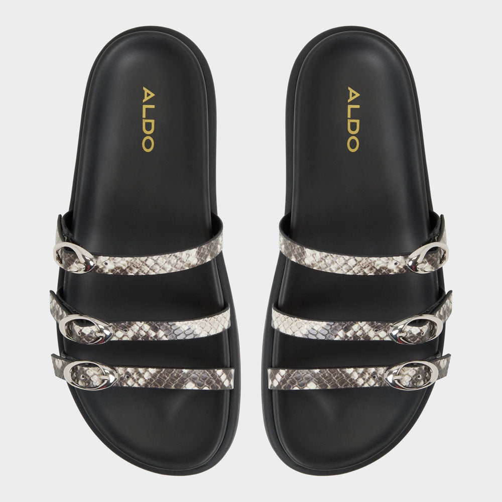 Zephyra White/Black Women's Footbed sandals - Footbed sandal | Aldo sale