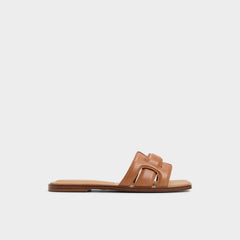 Eleny Medium Brown Women's Flats - Slide sandal | Aldo for sale
