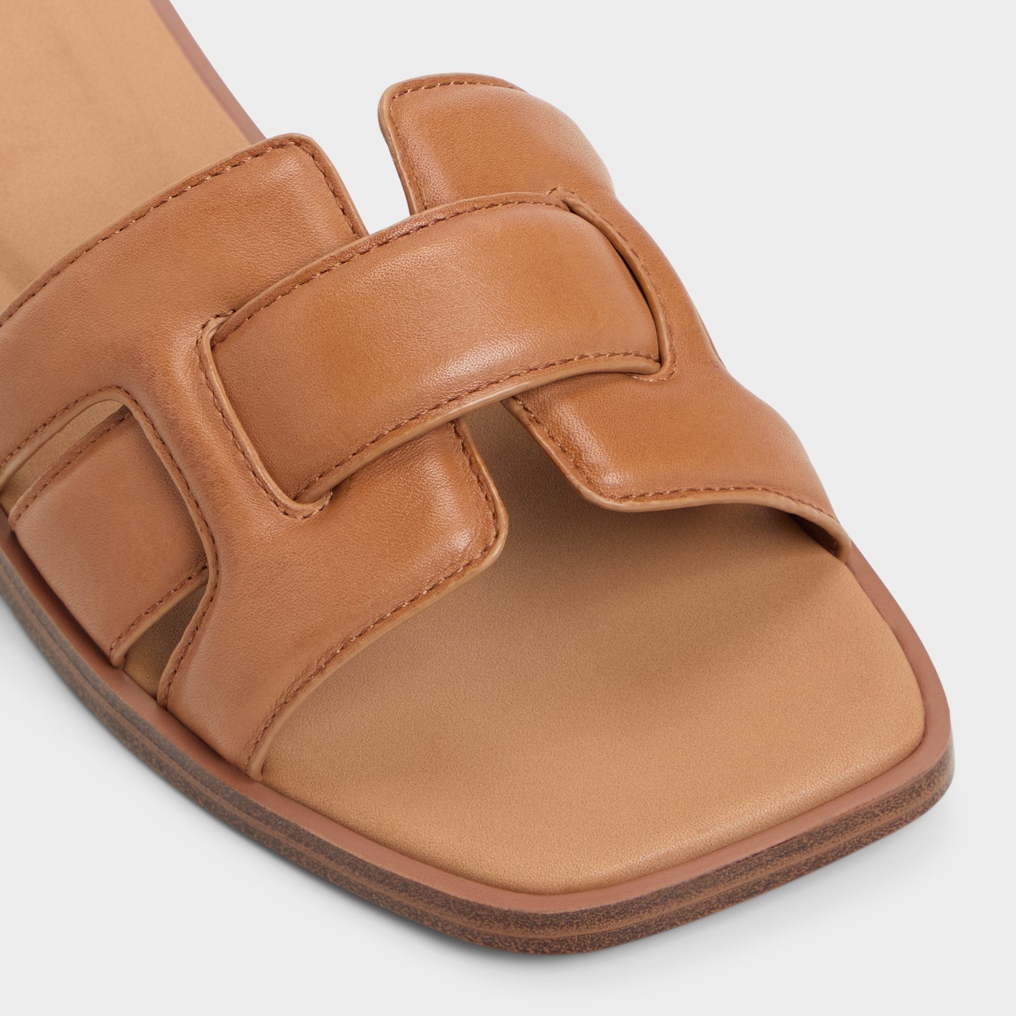 Eleny Medium Brown Women's Flats - Slide sandal | Aldo for sale