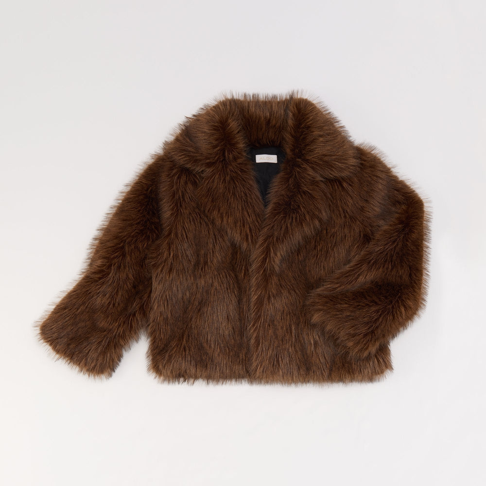 Hazella in Brown - Faux fur jacket | Aldo for sale