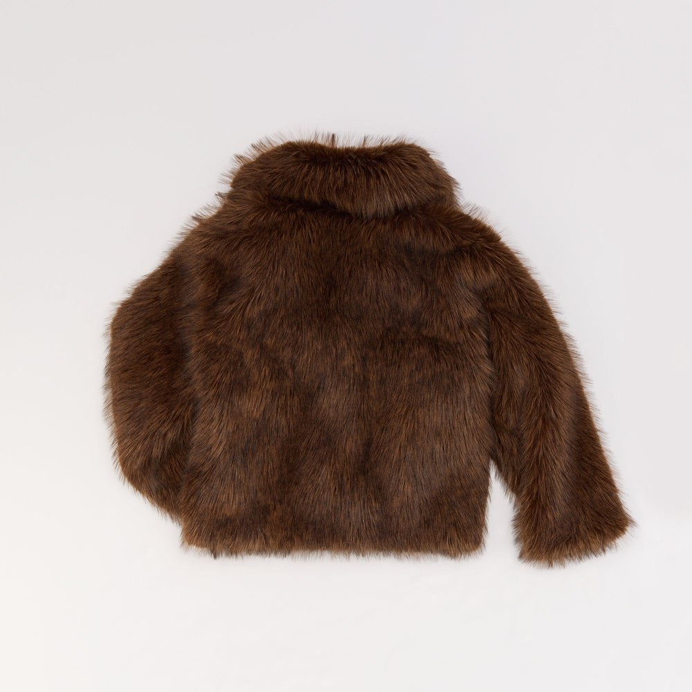 Hazella in Brown - Faux fur jacket | Aldo for sale