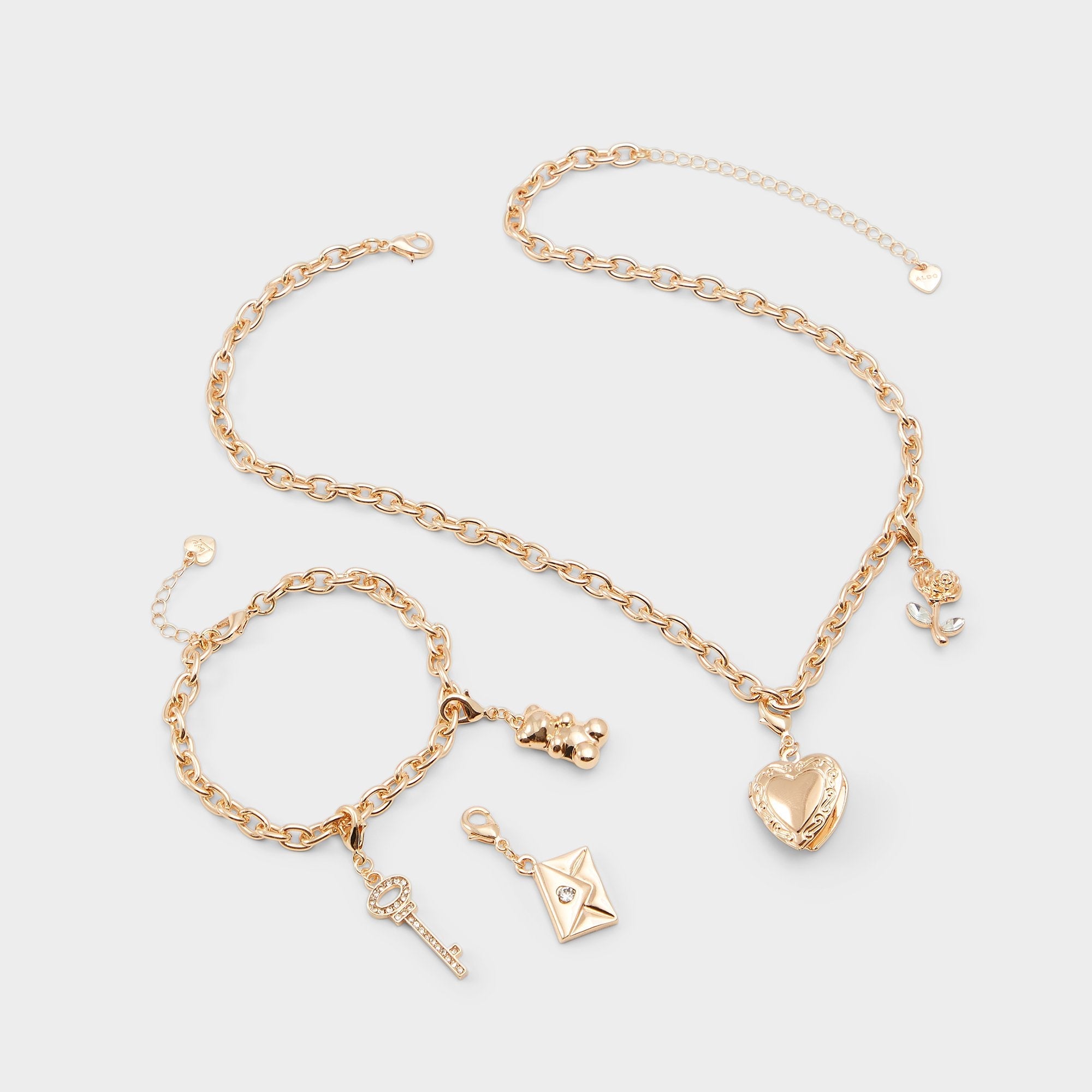 Bemyvalentine Gold/Clear Multi Women's Specialty - Necklace & bracelet set | Aldo online