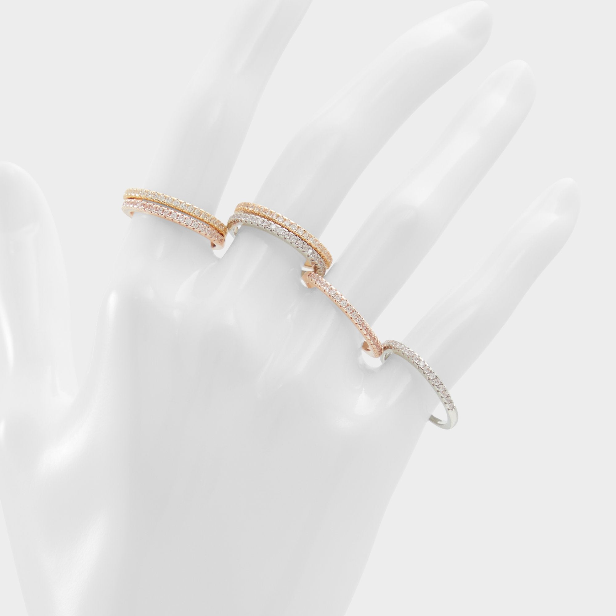 Lamilly Metallic Multi Women's Cubic Zirconia - Multi finger rings | Aldo discount