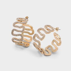 Estele in Gold Clear Multi - Hoop earrings | Aldo on sale
