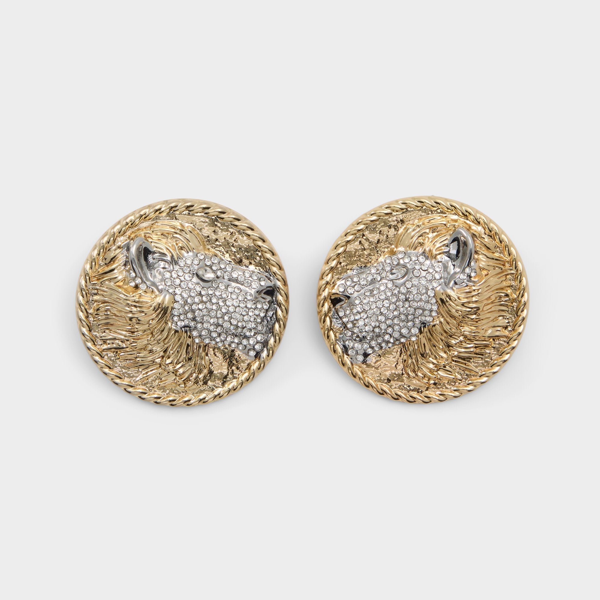 Lionesse in Gold Clear Multi - Button earrings | Aldo online