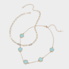 Feelinblue Turquoise Women's Necklaces - Layered necklace | Aldo sale
